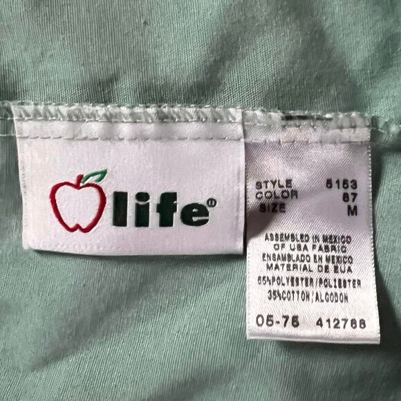 Women's Size Medium Apple Life Brand Teal Scrub Uniform Pants - Picture 5 of 8